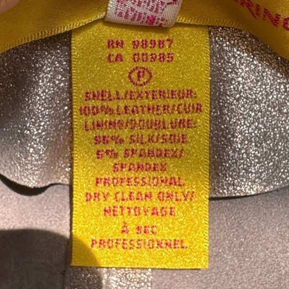 CATHERINE MALANDRINO SILVER METALLIC DRAPED NECKLINE OPEN LEATHER JACKET - NWT - Picture 11 of 13